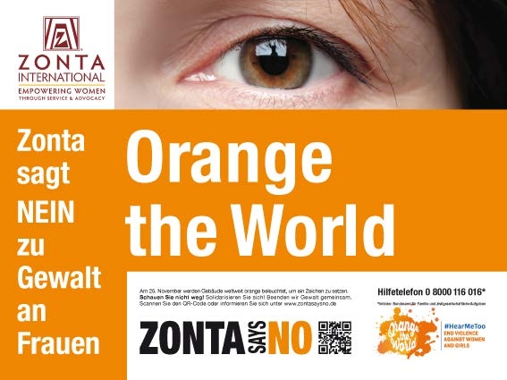 ZONTA sagt NEIN! – Leuchtzeichen gegen Gewalt an Frauen!